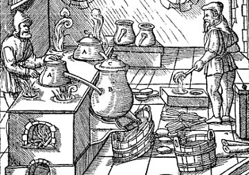Sulfur refining in the 1500s