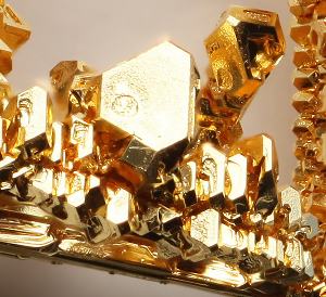 Crystalline gold.