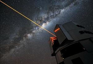 Laser excitement of atmospheric sodium