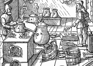 Sulfur refining in the 1500s