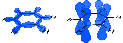 benzene sp2 and p