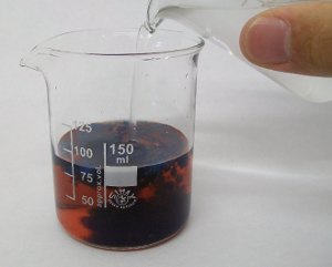 cobalt (II) hydroxide precipitate